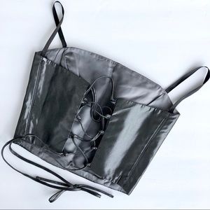 Elegant and Lustrous Adjustable Corset Top